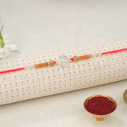 Swastik Padmam Silver Rakhi