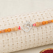 Silver Om Mandala Stone Rakhi