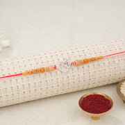 Silver Om Mandala Stone Rakhi