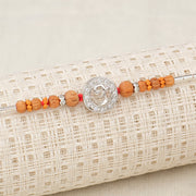 Silver Omkara Symbol Rakhi