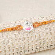 Silver Leaf Ganesha Rakhi