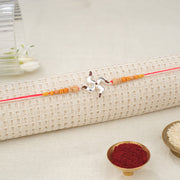 Silver Swastik Shape Rakhi