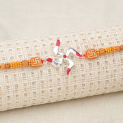 Silver Swastik Rakhi
