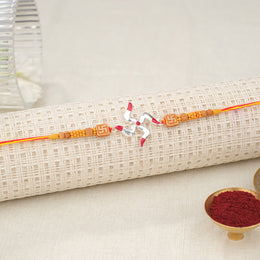 Silver Swastik Rakhi