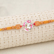 Silver Omkar Motif Rakhi