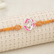 Traditional Om Silver Rakhi