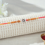 Silver Flower Motif Rakhi