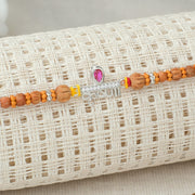 Silver Krishna Letter Rakhi