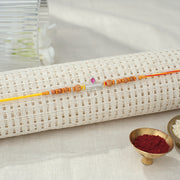 Silver Krishna Letter Rakhi