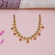 Emerald & Ruby Floral Necklace