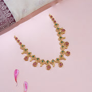 Emerald & Ruby Floral Necklace