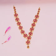 Ruby Blossom Floral Necklace