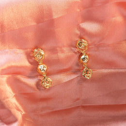 Silver Geometric Drop Earrings