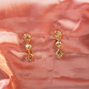 Silver Geometric Drop Earrings
