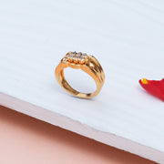 Classic Six-Stone Gold-Plated Sterling Silver Ring