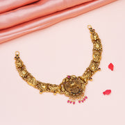 Divine Peacock Floral Temple Necklace