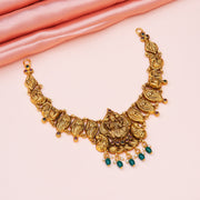 Divine Lakshmi Peacock Silver Necklace