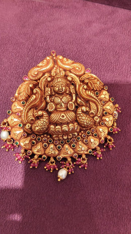 Radiant Silver Lakshmi Devi Pendant